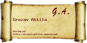 Grozav Attila névjegykártya